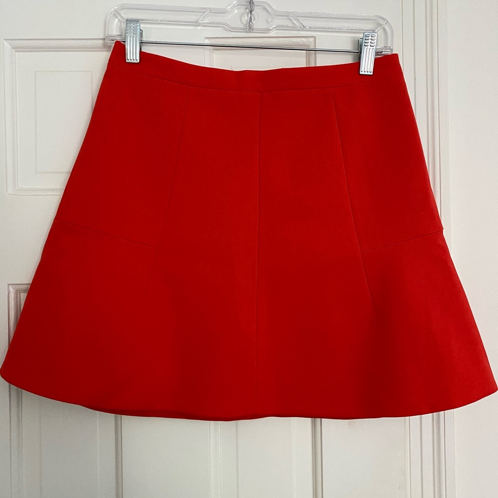 J.Crew bright red neoprene skirt-  size 2